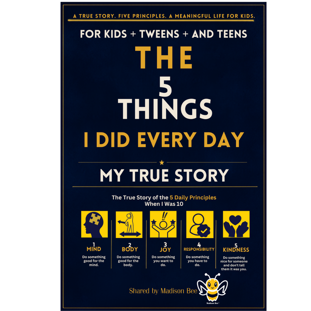 5 Things For Kids Book - Life Skills For Kids Created By A Kid - A True Story