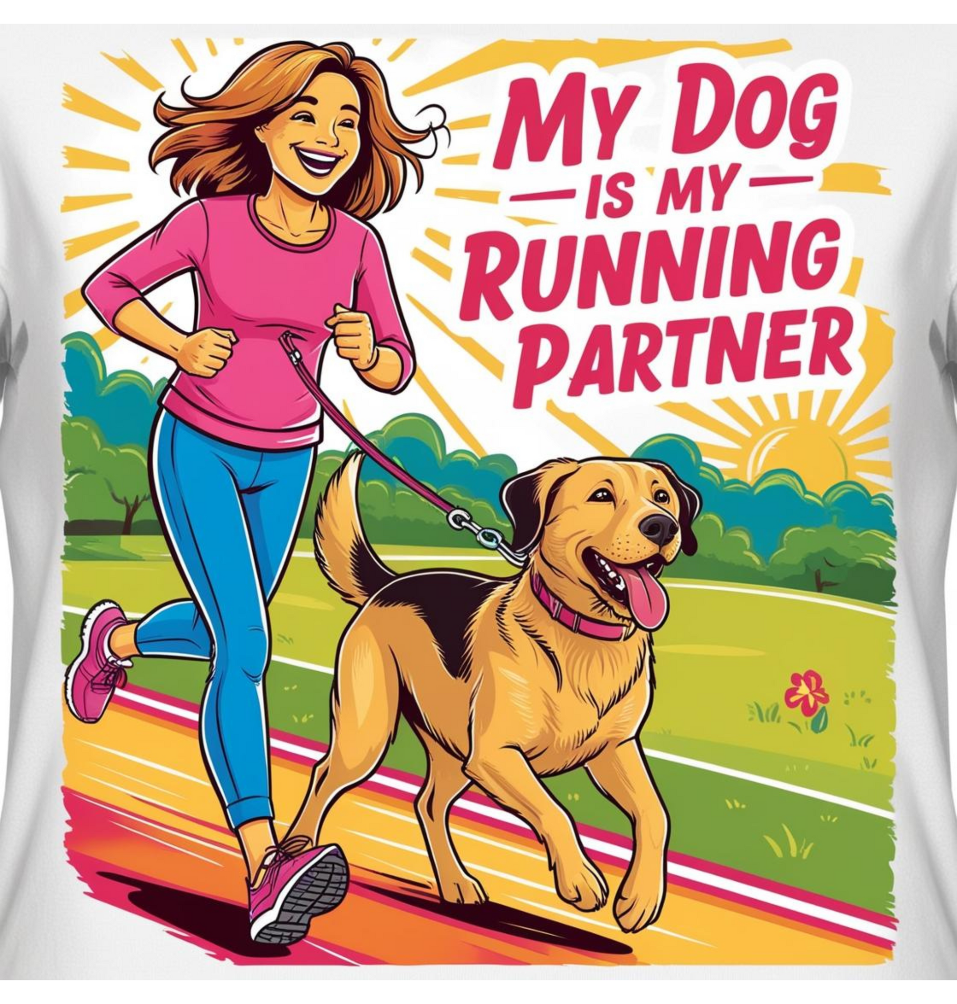 Madison Cool know how important your pet parenting is! You run with your favorite partner. Your dog is there with you all the way, any and every day you want to grab a run, your furbaby is right there at your side.

Get one for yourself or as a goft and let everyone know who your favorite running partner is.

